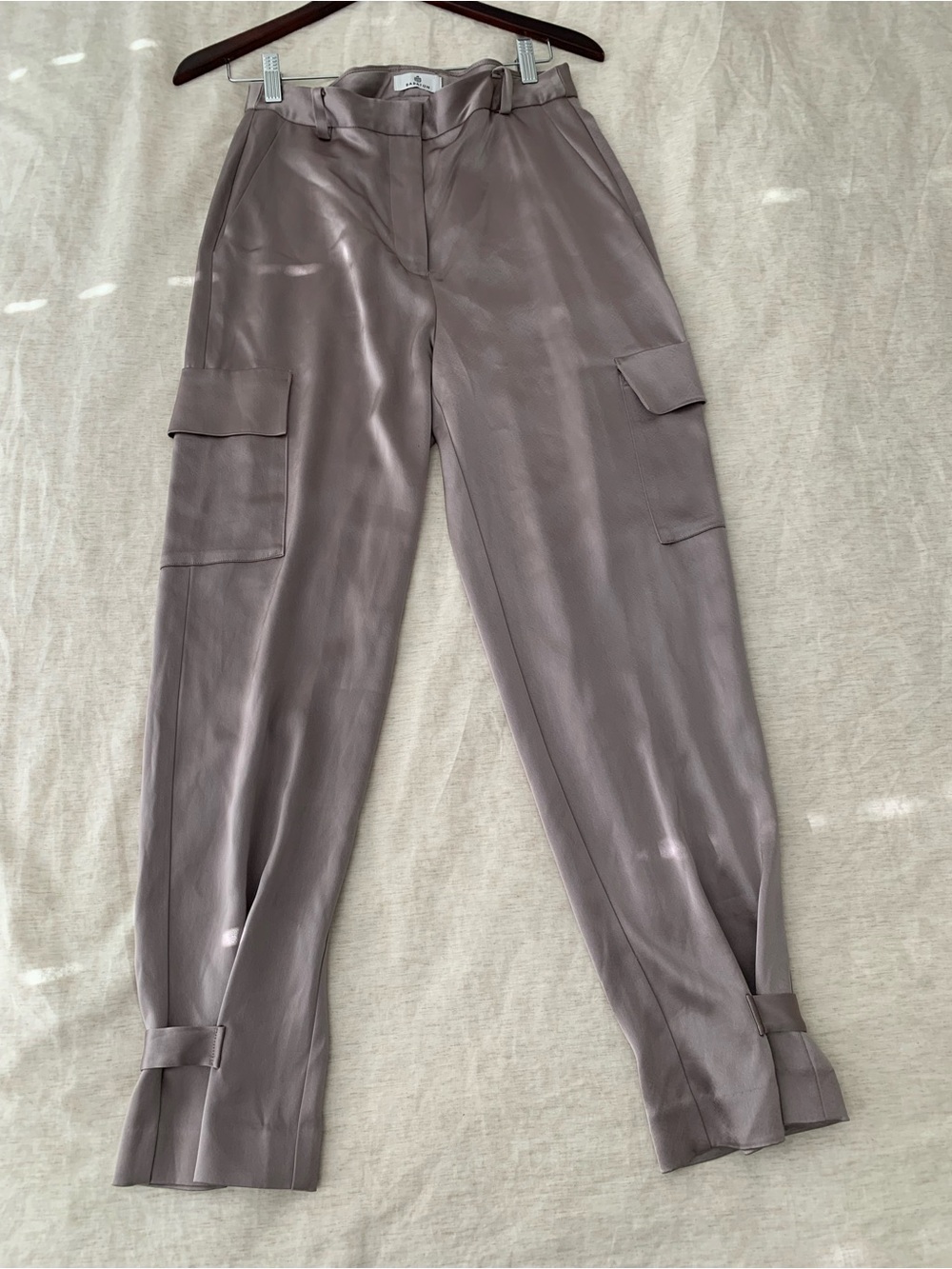 Babaton Taupe Cargo-Style Track Pants - Picture 6 of 11
